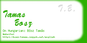 tamas bosz business card